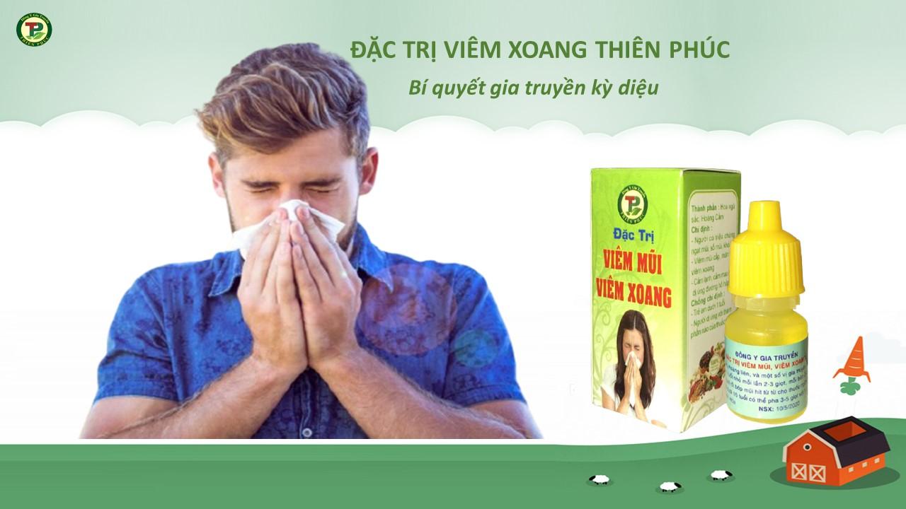 Trị viêm xoang tận gốc với đặc trị viêm xoang Thiên Phúc 